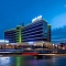 Многоцветная фасадная подсветка отеля Park Inn в Нижнем Тагиле