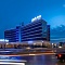 Многоцветная фасадная подсветка отеля Park Inn в Нижнем Тагиле